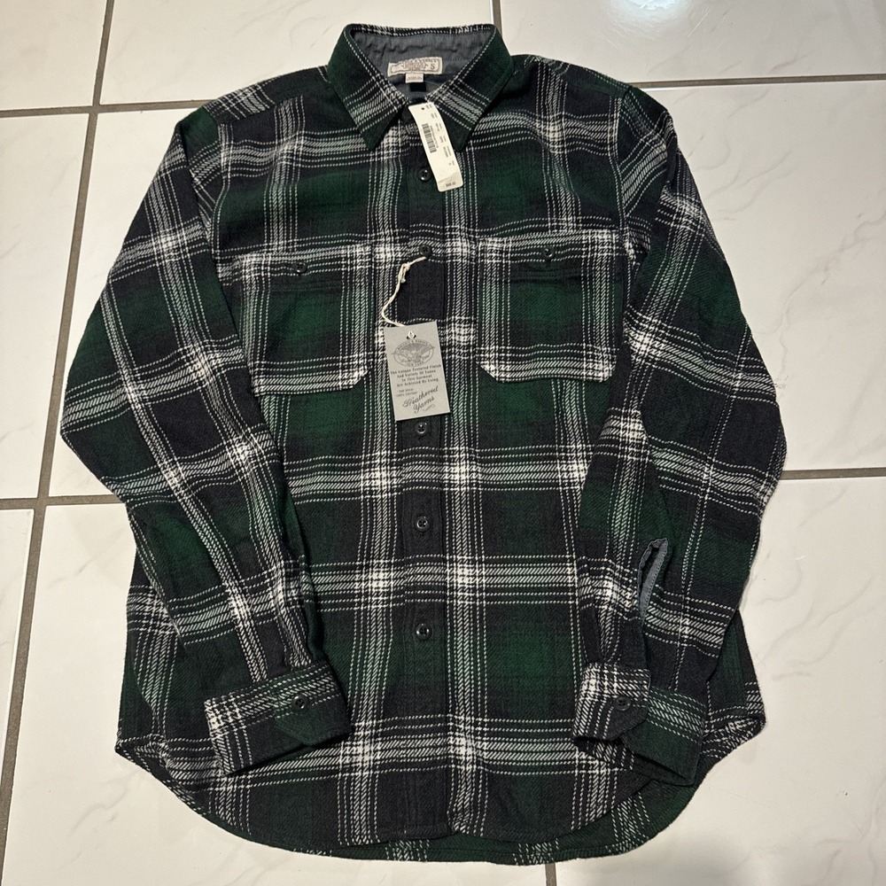 NWT Wallace & Barnes Flannel Shirt Mens S Plaid Tartan Cotton J.Crew Gorpcore